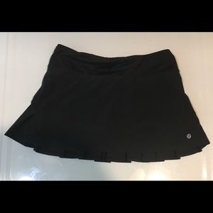 Lululemon Black Run : Pace Setter Tennis Skirt